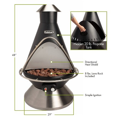 Cuisinart Chimenea Style LP Outdoor Fire Pit - Thumbnail 4