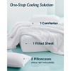Cooling Comforter Set - Ultra Comfort with Cooling Blanket, Wrinkle-Free Deep Pocket Fitted Sheet, Breathable Pillowcase(s) for Skin and Hair Bedding - 4 of 4