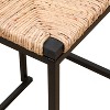 Gulches 2-Piece Bar Stools - Natural Water Hyacinth Woven, Counter Height Metal Frame with Footrest, Eco-Friendly Kitchen Chairs - 4 of 4