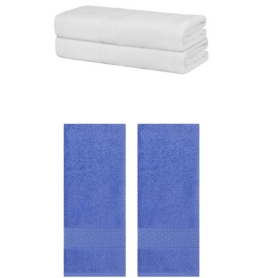REGALWOVEN Cotton Bath Hands Towel Sets For Bathroom, Gym, SPA 2 Pack