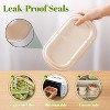 50-Pack 34oz Biodegradable Sugarcane Pulp Food Containers with Lids - 3 of 4