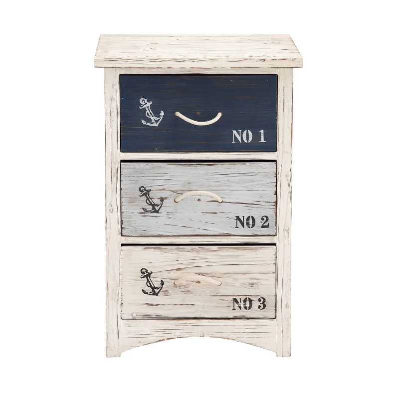 Wood 3 Drawer Chest White - Olivia & May, 5 of 23