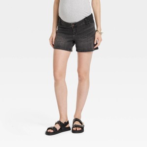 Under Belly Midi Maternity Jean Shorts - Isabel Maternity by Ingrid & Isabel™ - 1 of 4