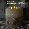 LumiPur 6"x6" 3 Wick Signature Coastal Collection Flameless LED Wax Pillar Candle Sea Shell White - 3 of 4