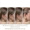 Gold Plated Hollow Hoop Earrings - Lightweight Waterdrop Chunky Hoops, Hypoallergenic Fashion Jewelry for Women - 3 of 4