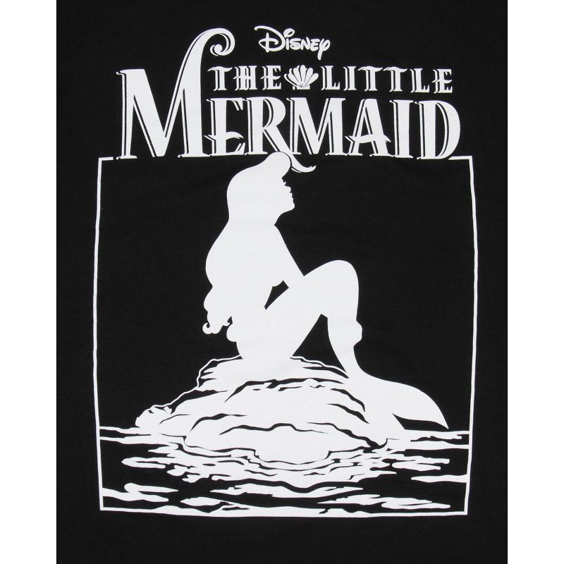 Disney Men's The Little Mermaid Ariel Silhouette Graphic Print Adult T-Shirt, 2 of 4