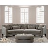 Amelie Button Tufted Curved Sectional Warm Gray - HOMES: Inside + Out - image 2 of 4