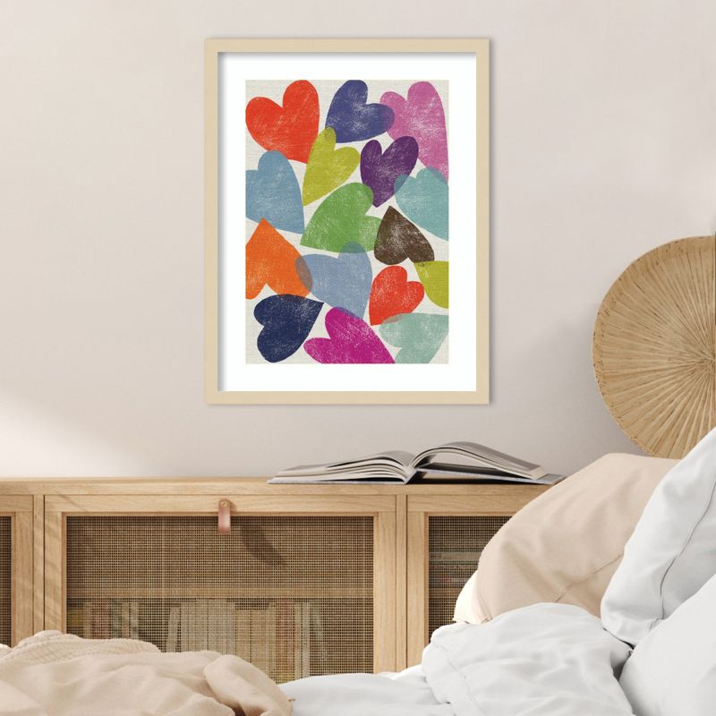 Amanti Art Printed Hearts by Jenny Frean Wood Framed Wall Art Print 20 in. x 25 in., 5 of 7