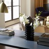 Modern Ribbed Glass Vase - Decorative Accent for Flowers & Greenery - Stylish Home Decor for Living Room, Bedroom, Office, and More - 9" Black - 2 of 4