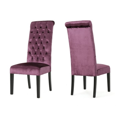 Set Of 2 Leorah Tall Back Tufted Dining Chair Christopher Knight Home Target