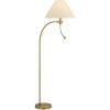 Cal Lighting 100W 3 way Ashland mini arc metal floor lamp with gooseneck 2W led reading light - 2 of 4