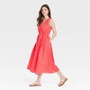 Women's Belted Gauze Midi A-Line Dress - Universal Thread™ - 3 of 3