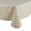 Design Imports Natural Polka Dot Vinyl Tablecloth 60X84 - 2 of 4
