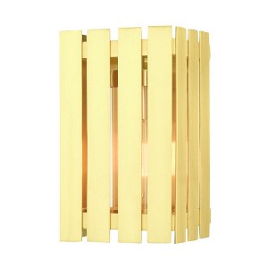 Livex Lighting Greenwich 1 - Light Wall Light in  Satin Brass - 1 of 2