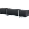 TiramisuBest White Black Rectangle TV Stand for TVs up to 80 Inch High Gloss UV Surface Contemporary Console Drawers Cabinets Living Room - 3 of 4