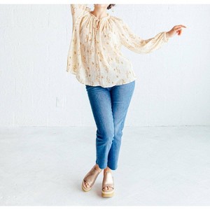 Women's Printed Chiffon Blouse - GRADE & GATHER - 1 of 3