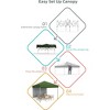 10x10 Pop Up Canopy Tent Outdoor Canopy with 1 Removable Sidewall, Commercial Instant Tent Shelter - 3 of 4