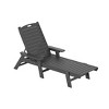 WestinTrends 3 Pieces Set Poly Adirondack Outdoor Chaise Lounges with Side Table - 3 of 4