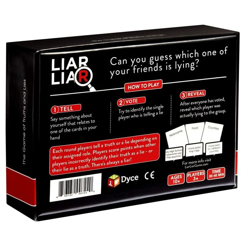 LIAR LIAR - The Game of Truths and Lies - Family Friendly Party Games - Card Game for All Ages - Adults, Teens, and Kids, 2 of 7