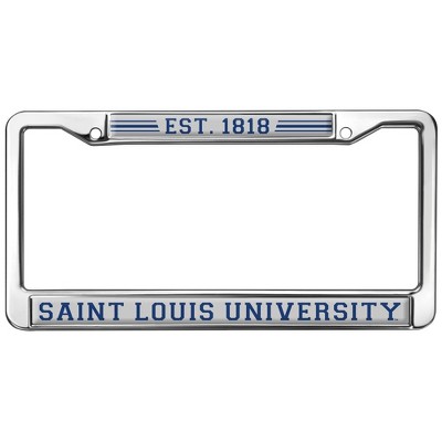 Saint Louis University School Logo Full Size Standard License Plate Metal Frame