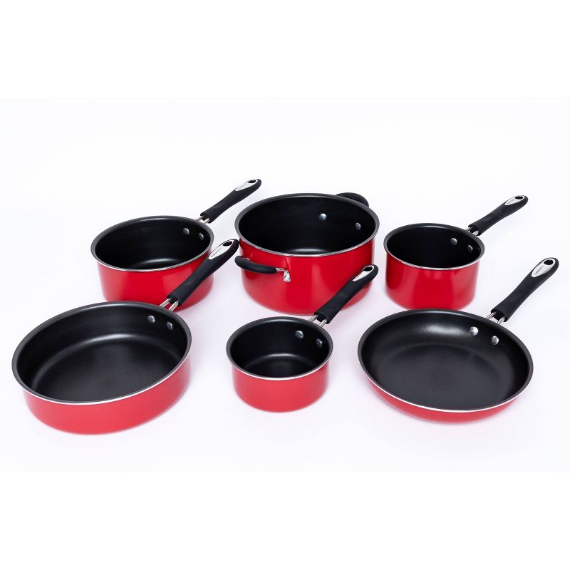 Cuisinart 11pc Red Non-Stick Cookware Set - 55-11R, 4 of 6