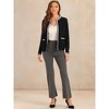 Allegra K Women's Contrast Color Knit Long Sleeve Open Front Sweater Cardigan - 2 of 4