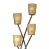 Kathy Ireland Metro Plaza Modern Glam 69" Tall Standing Floor Lamp Tree 4-Light Foot Switch Brown Metal Copper Bronze Finish Living Room Bedroom House - 3 of 4