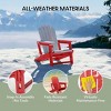 WestinTrends Azura 2-Piece HDPE Plastic Adirondack Patio Chair With 18" Side Table Set - 3 of 4