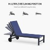 PURPLE LEAF Outdoor Chaise Lounge with Wheels for Outside 2 Pieces Aluminum Patio Lounge Chair with 5 Adjustable Position Recliner Side Table Included - 2 of 4