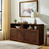 ORRD 63" Walnut Rattan Sideboard, Mid-Century Modern Buffet Cabinet with Storage, Retro Credenza for Living Room or Kitchen - 2 of 4