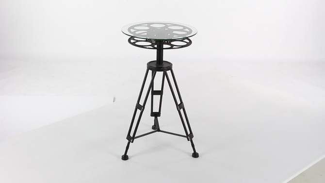 Eclectic Glass and Metal Accent Table Black - Olivia &#38; May, 2 of 8, play video