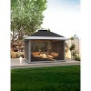 13x13 FT Gazebo Tent Outdoor Pop Up Canopy Tent with Netting, Adjustable Height Instant Gazebos for Patio Garden Backyard - 3 of 4