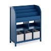 Martha Stewart Kids' Jr. Book and Bin Browser: Children's Bookshelf, Toy Storage with Book Display with Fabric Bins - 2 of 4