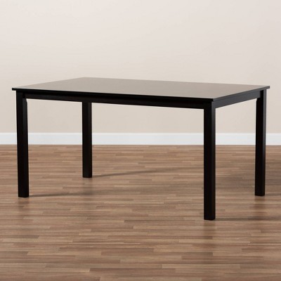 Eveline Espresso Finish Contemporary Square Wood Dining Table