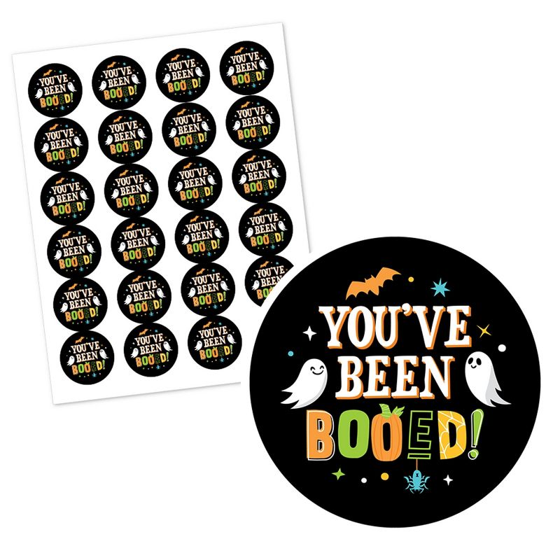 Big Dot of Happiness You've Been Booed - Ghost Halloween Party Circle Sticker Labels - 24 Count, 2 of 5