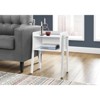 FONTOI 2-Tier Side Table with Storage Cubby, Bedside Table with Adjustable Feet, Snack Stand for Books/Plants/Decor, White, 11.75"*23.25"*18.5" - 2 of 4