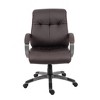 Double Plush Mid Back Executive Chair Brown - Boss Office Products - image 4 of 4