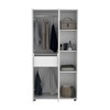 SEVOBAL Armoires Wardrobe with Hanging Rod Drawer Open Shelves and Durable Wood Construction for Bedroom Storage, White, 35.4"*19.5"*71.7" - 2 of 4