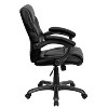 Emma and Oliver Mid-Back Black LeatherSoft Overstuffed Task Ergonomic Office Chair with Arms - 3 of 4