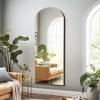 Dovelina Modern Wood Frame Arched Mirror Decorative Wall Mirror - 2 of 4