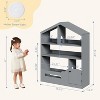 Kids Bookshelf and Toy Storage, Wooden Dollhouse Bookcase with Motion Sensor Light for Nursery, Bedroom, Playroom or Classroom - 2 of 4