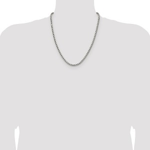 Chisel Stainless Steel Polished 3.5mm 22" Elongated Round Box Chain Necklace - 1 of 4