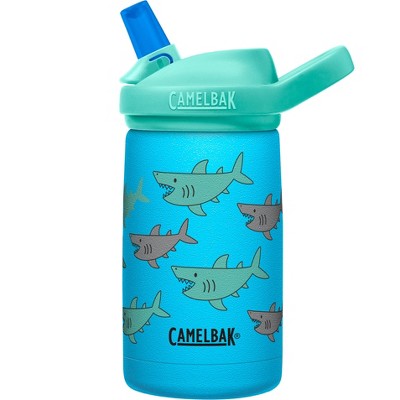 Image of CamelBak 12oz Eddy+ kids' Vacuum Insulated Stainless Steel Water Bottle - School of Sharks