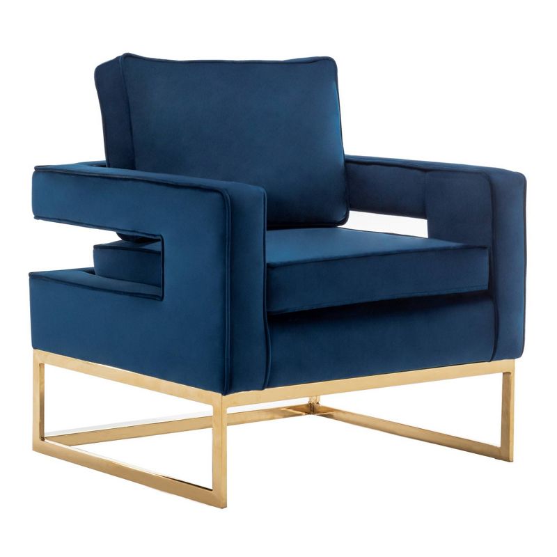 Breighton Home Take a Seat Carrie Velvet Accent Lounge Armchair with Base, 1 of 9