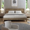 Galano Payne Luxe Platform Bed with Headboard in Oslo Oak, Black Oak, Concrete Gray, Dusty Gray Oak, Knotty Oak, Amber Walnut - 4 of 4