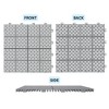 Dolonm 12"x12" Gray Interlocking Deck Tiles - Rosette Pattern, Waterproof & Anti-Slip, Supports 6613 LBS - 4 of 4