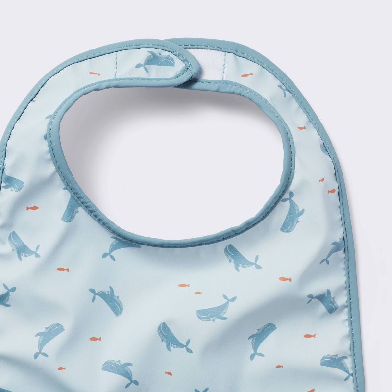 Water-Resistant Bibs - 3pk - Whales/Stripes/Dots - Cloud Island&#8482;, 4 of 6