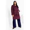 Women's Plus Size Gillian Coat - plum | CITY CHIC - 2 of 4