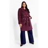 Women's Plus Size Gillian Coat - plum | CITY CHIC - image 2 of 4