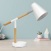 Creekwood Home Nordic Adjustable Wood Arm Desk Lamp Modern Table Light Matte White - 4 of 4